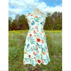 White floral dress